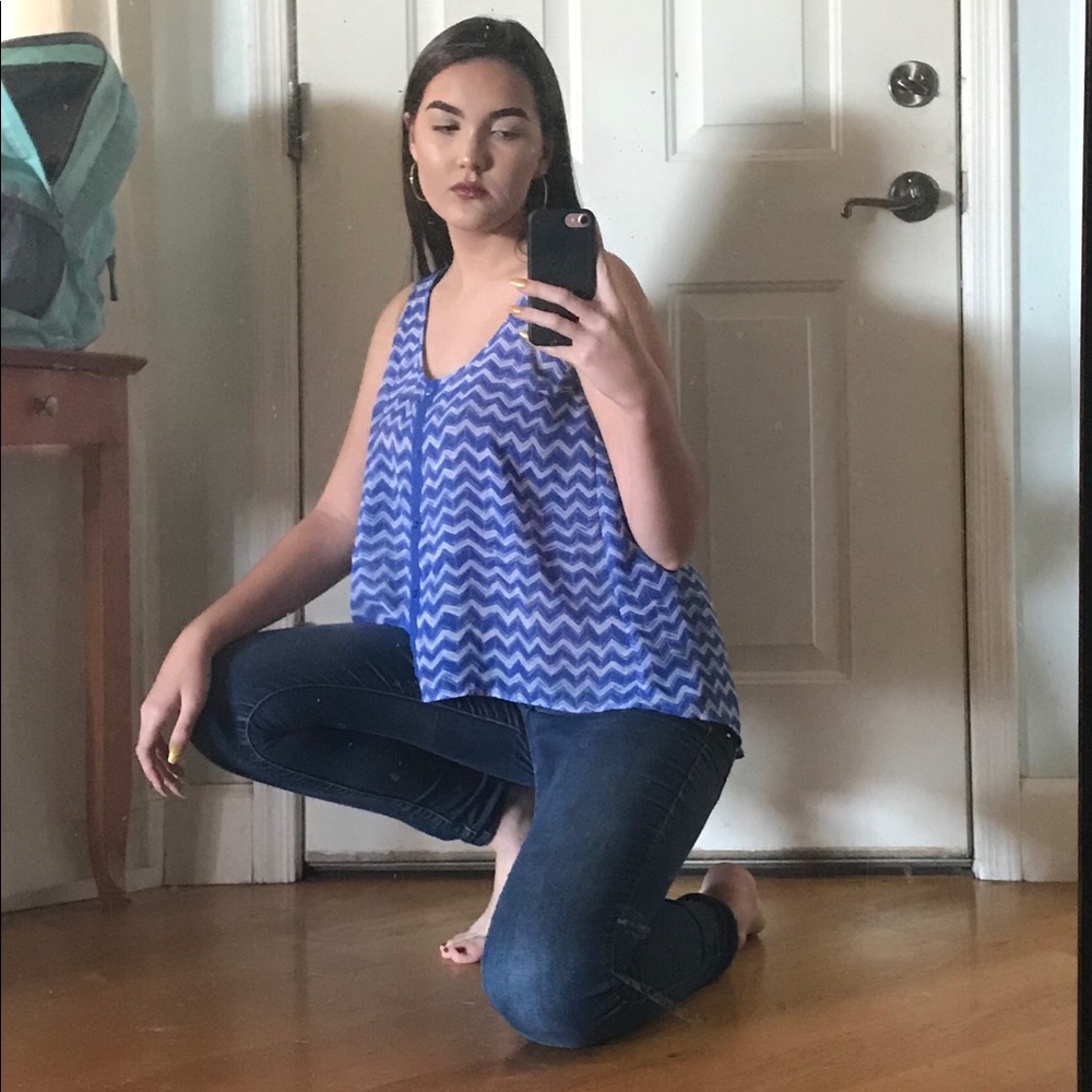 candie’s see through sleeveless shirt